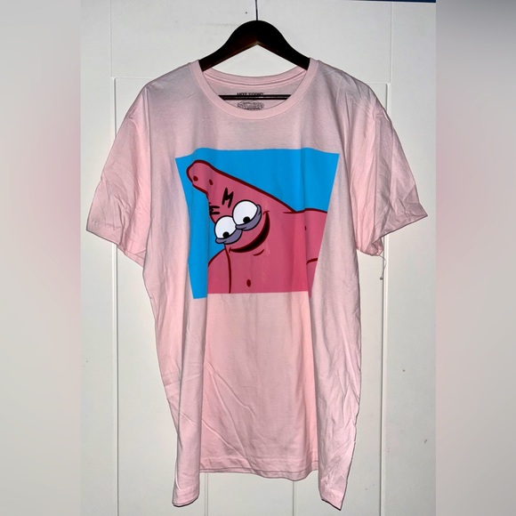 Hot Topic Other - Hot Topic SpongeBob‎ SquarePants Devious Patrick Meme Face Pic Tee Shirt Men XL